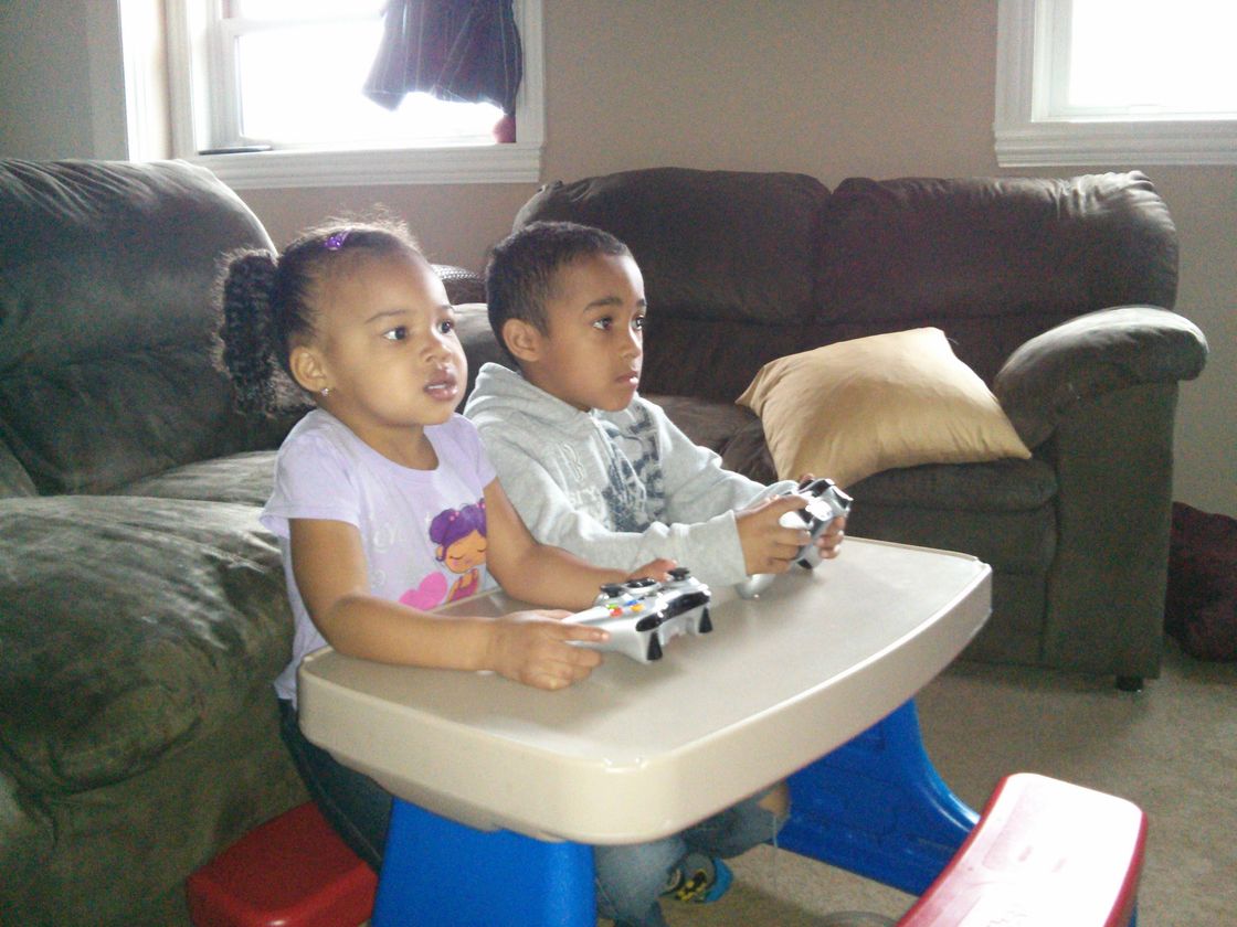 April 2014, five years old, on the Xbox with my sister. The games came first and the code followed.